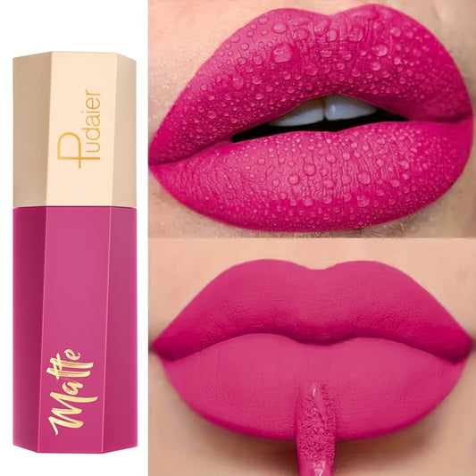 Non-Stick Long Lasting pink Lip Glaze Lip Mud Highly Saturated Matte Liquid Lipsticks Makeup Lip Gloss Christmas Gifts For Music Festival Anniversary gift Birthday gift