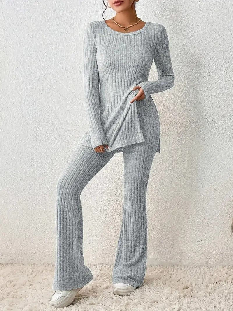 Polyester Women's Clothing Solid Color Casual Slim New Fashion Women Elegant Outfit