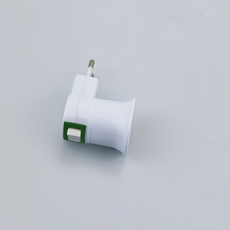 Ampoule LED E27 avec adaptateur de prise UE, marche/arrêt pour interrupteur - Support de base de douille blanc pour une utilisation en intérieur