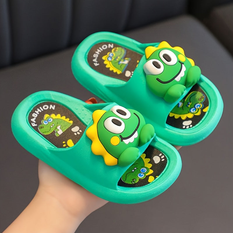 New Youngsters's Slippers Cute Animal Dinosaur Rabbit Four Seasons New Fashion Beach Shoes Cartoon Bathroom Anti-slip Lightweight Handsome Trekking Shoes Indoor and Outdoor Open-toed Breathable Quick-drying Comfortable Bathin