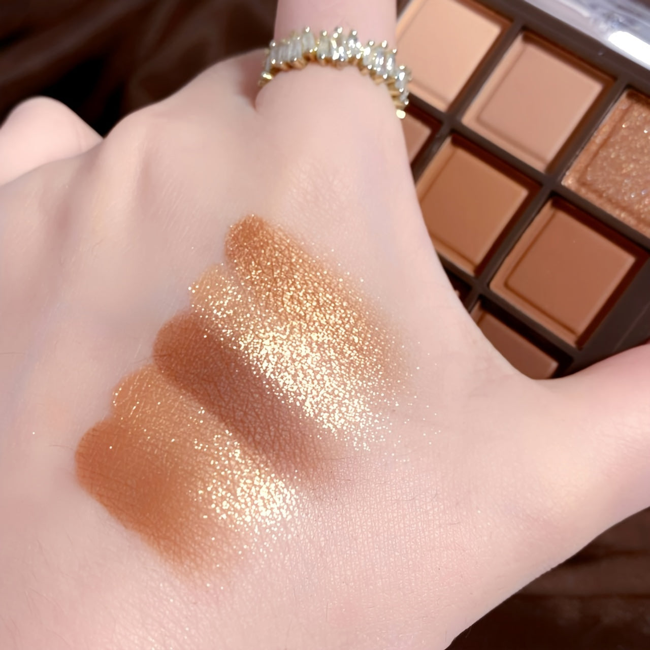 9 color Chocolate Eyeshadow Palette Matte Pearlescent Glitter Glitter Earth Eyeshadow Makeup