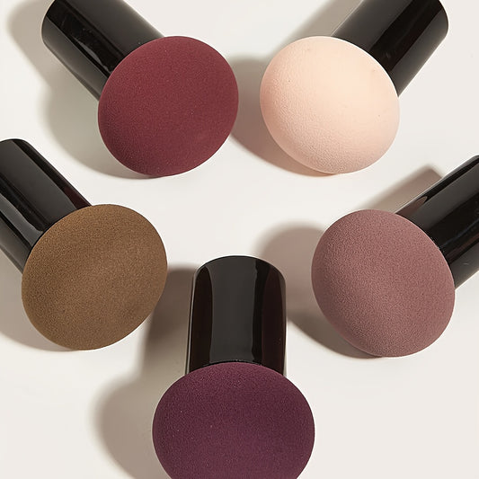 5 Mushroom Head Sponge Mushroom Head Puff Multicolor Round Cosmetic Sponge Powder Puff, Powder Puff Powder Puff Sponge Air Cushion Wet and Dry BB Cream foundation make-up Makeup Egg Mushroom Head Makeup Tool
