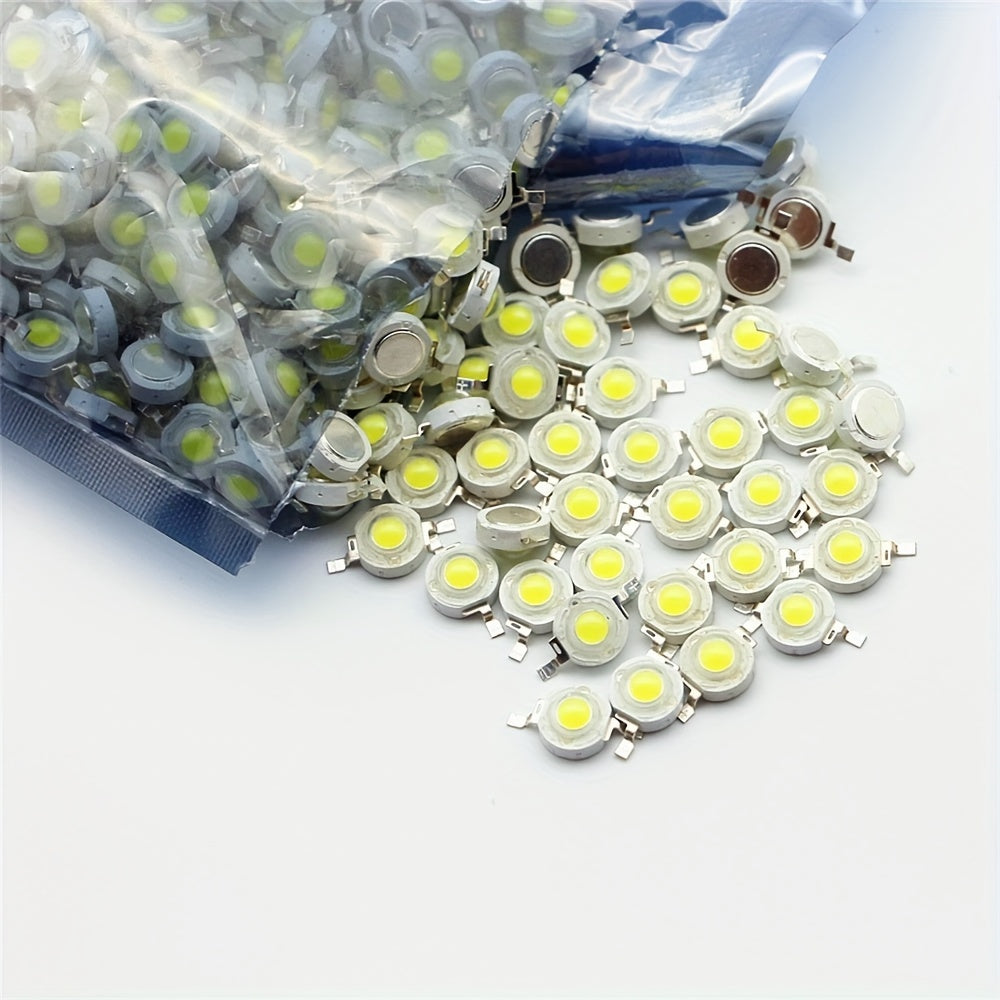 50pcs 3V-3.4V 1W Super Bright Diode LED Beads Cold White High Power Recessed Lighting