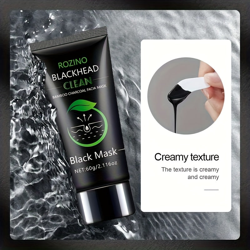 60g bamboo charcoal black mask, Strong moisturiz, deep clean oil control, adsorption dirt, a sweep and light, Light Beige breathe freely, say goodbye to rough and crowded Light Beige, Makes the Light Beige more delicate, mask
