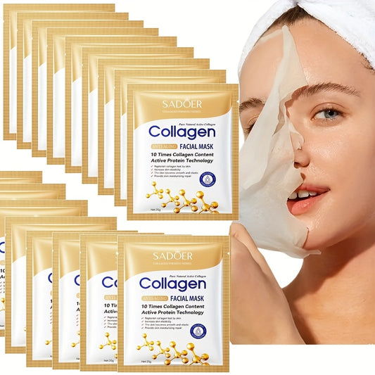 Collagen facial mask, aging Light Beige care product, makes you look younger. It contains collagen, moisturizes and replenishes water, deeply moisturizes and tightens Light Beige, a smooth, mild and non irritating facial Ligh