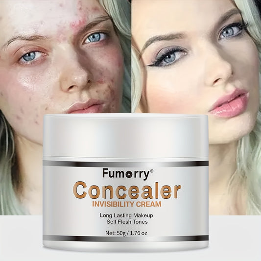 50g/1.76oz-Full Coverage Concealer/Invisibility Cream - Waterproof, Long-Lasting, Natural Matte Finish for Flawless Light Beige