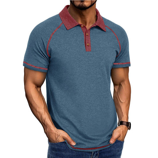 Short-sleeved Lapel T-shirt POLO Bottoming Shirt Men Clothing